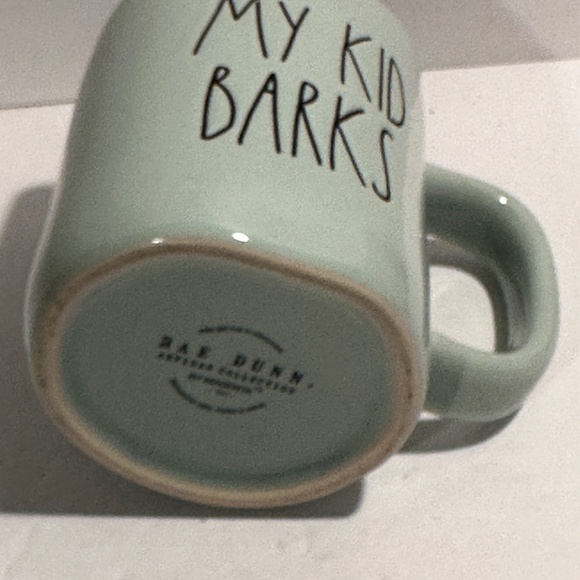 Rae Dunn by Magenta  "My Kid Barks" Mint Green Coffee Mug - Picture 10 of 10